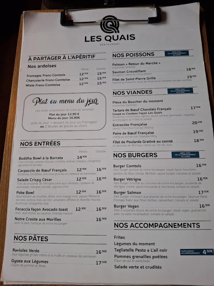 Restaurant Les Quais - Menu Image 1